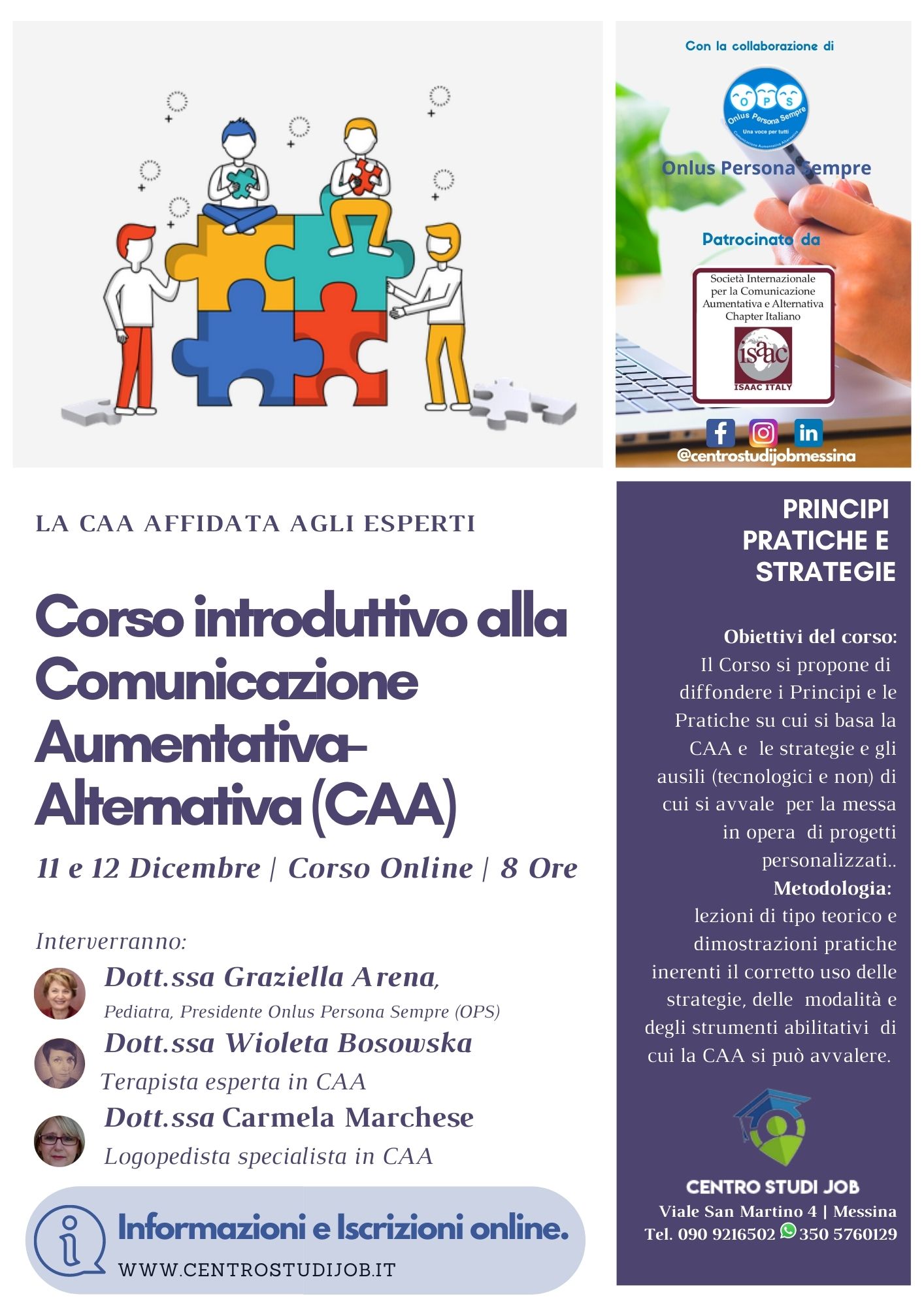 11 e 12 dicembre, Corso introduttivo alla Comunicazione Aumentativa- Alternativa – Centro Servizi per il Volontariato