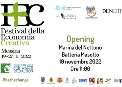 Dal 19 al 27 novembre, al “Marina del Nettuno” di Messina il Festival dell’Economia Creativa