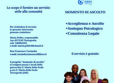 Torregrotta, sportello “Momento di ascolto”