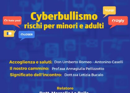 23 marzo, Il CEPAS organizza l’incontro “Cyberbullismo: rischi per minori e adulti”
