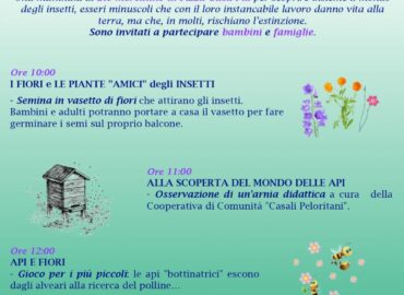 Domenica 16 aprile 2023. Amici insetti, Per il ciclo “Coltiviamo sostenibilità per la Terra”