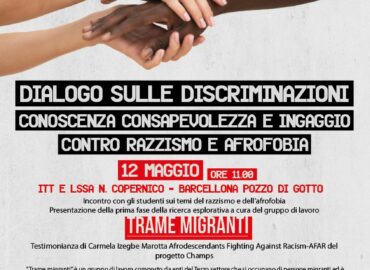 12 maggio all’Istituto Copernico di Barcellona Pozzo di Gotto “dialogo sulle discriminazioni”