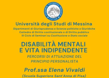 Giovedì 14 marzo alle ore 10, presentazione del libro “Disabilità mentali e vita indipendente”