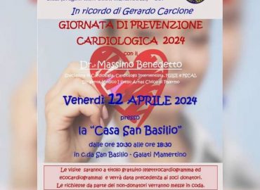 Prevenzione cardiologica: visite gratuite venerdì 12 a Galati Mamertino