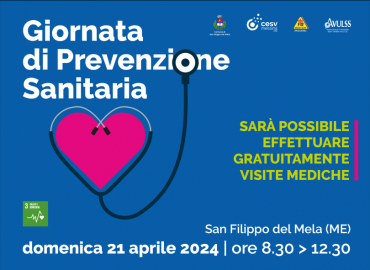 “Giornata di prevenzione sanitaria” domenica 21 a San Filippo del Mela