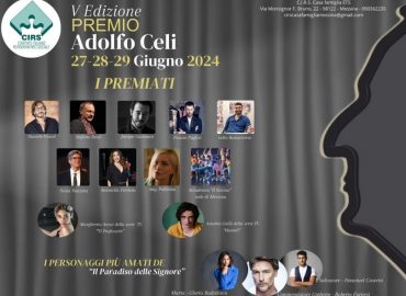 Messina, la V edizione del Premio Adolfo Celi del CIRS dal 27 al 29 giugno