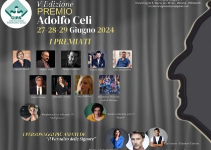 Messina, la V edizione del Premio Adolfo Celi del CIRS dal 27 al 29 giugno