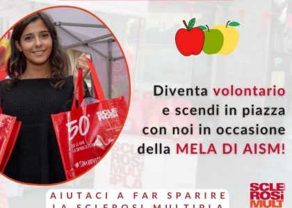 Sclerosi multipla: “La mela di AISM” nelle piazze dal 4 al 6 ottobre