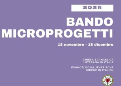 8xmille Chiesa Evangelica Luterana: avviso con scadenza 18 dicembre