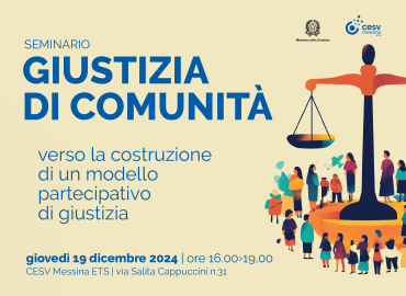 Giustizia di comunità: giovedì 19 dicembre il seminario CESV – ULEPE