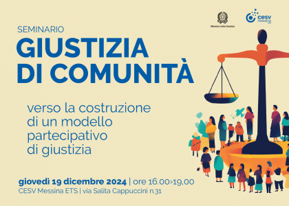 Giustizia di comunità: giovedì 19 dicembre il seminario CESV – ULEPE