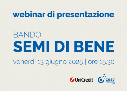 “Semi di Bene”: il 13 giugno webinar di presentazione ad accesso libero