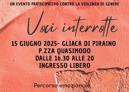“Voci interrotte” contro la violenza di genere il 15 giugno a Piraino