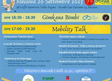“Mobilità per tutti”: due giorni di iniziative di FIAB Messina Ciclabile