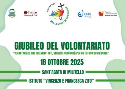 Giubileo del Volontariato: evento il 18 ottobre a Sant’Agata di Militello