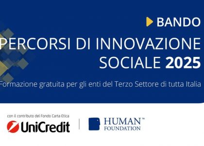 Formazione, torna “Percorsi di Innovazione Sociale”