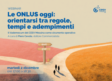 Le Onlus oggi: martedì 2 dicembre il webinar del CESV su regole e tempi
