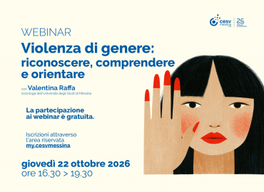 Violenza di genere: il 22 ottobre il webinar CESV inserito sulla piattaforma Gluo