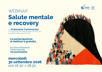 Webinar su “Salute mentale e recovery” mercoledì 30 settembre (iscrizioni entro il 28)