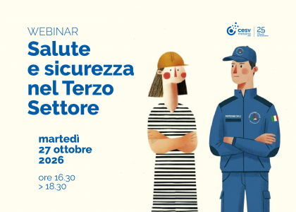 Salute e sicurezza nel Terzo settore: webinar CESV Messina il 27 ottobre